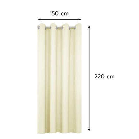 ผ้าม่าน EYELET HOME LIVING STYLE EASY UV 150X220 ซม. สีครีม_7