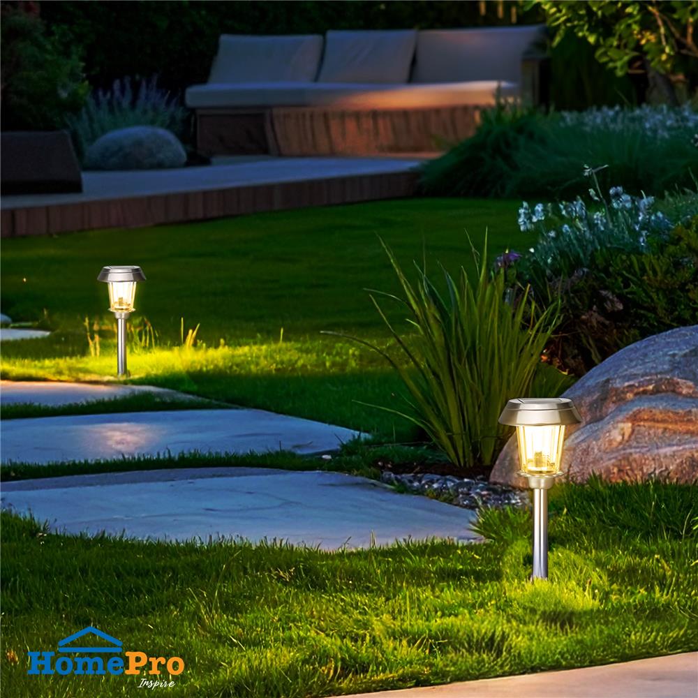 ไฟจัดสวน SOLAR CARINI AR-1701 0.5 วัตต์ WARM WHITE สีเงิน