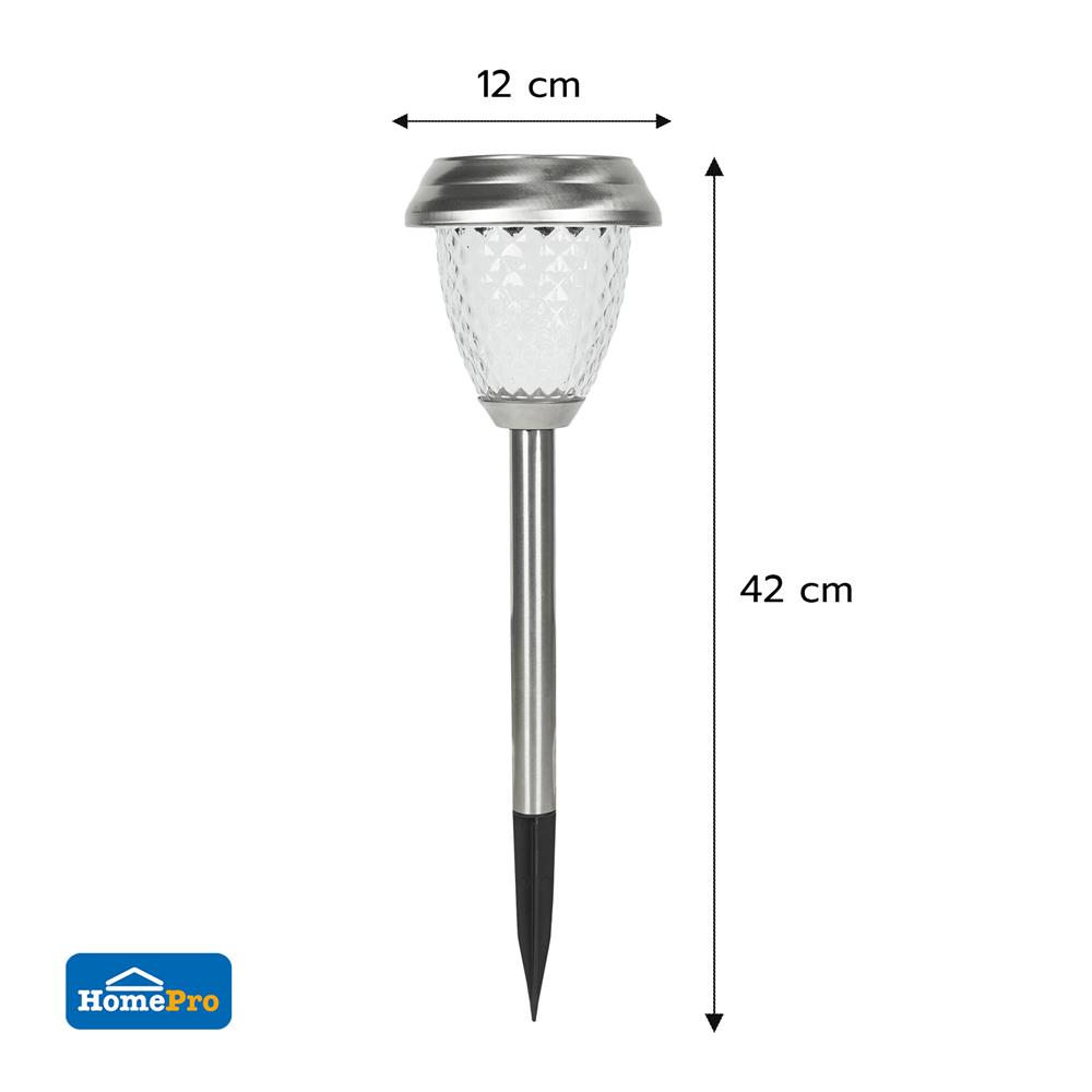 ไฟจัดสวน SOLAR CARINI AR-1201 0.5 วัตต์ WARM WHITE/RGB สีเงิน