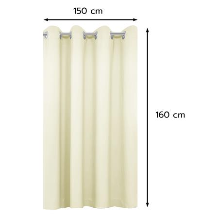 ผ้าม่าน EYELET HOME LIVING STYLE EASY UV 150X160 ซม. สีครีม_5