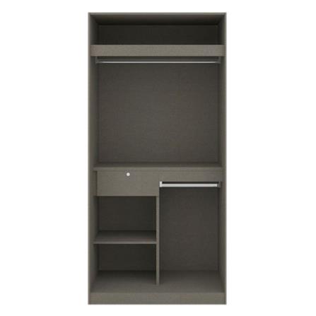 ตู้เสื้อผ้า 2 บานเปิด KONCEPT BLOX 19218278 100 ซม. สีน้ำตาล_1