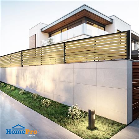 รั้วบังตาโปร่ง SUNSHIELD S824 SET B 0.8x2.4 ม. สีโอ๊ค_4