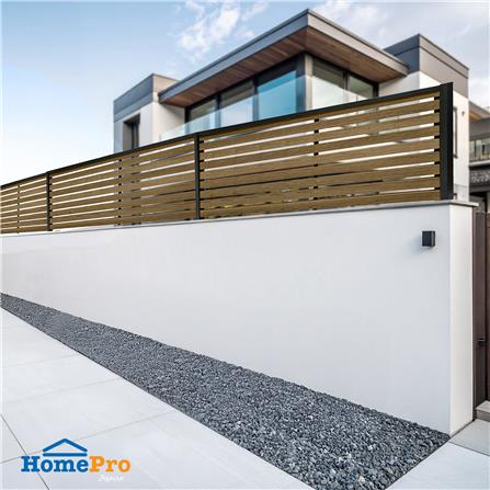 รั้วบังตาโปร่ง SUNSHIELD S824 SET B 0.8x2.4 ม. สีวอลนัท_4