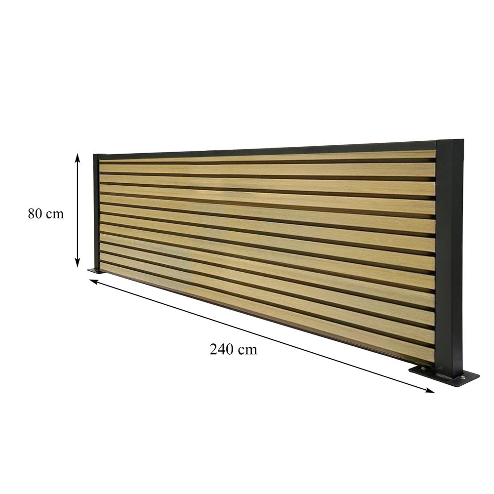 รั้วบังตา SUNSHIELD F824 SET A 0.8x2.4 ม. สีโอ๊ค