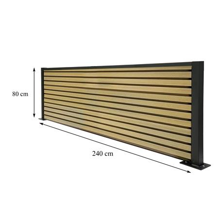 รั้วบังตา SUNSHIELD F824 SET A 0.8x2.4 ม. สีโอ๊ค_7