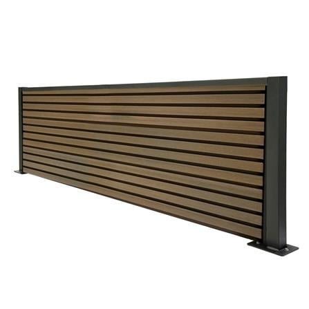 รั้วบังตา SUNSHIELD F824 SET A 0.8x2.4 ม. สีวอลนัท_0