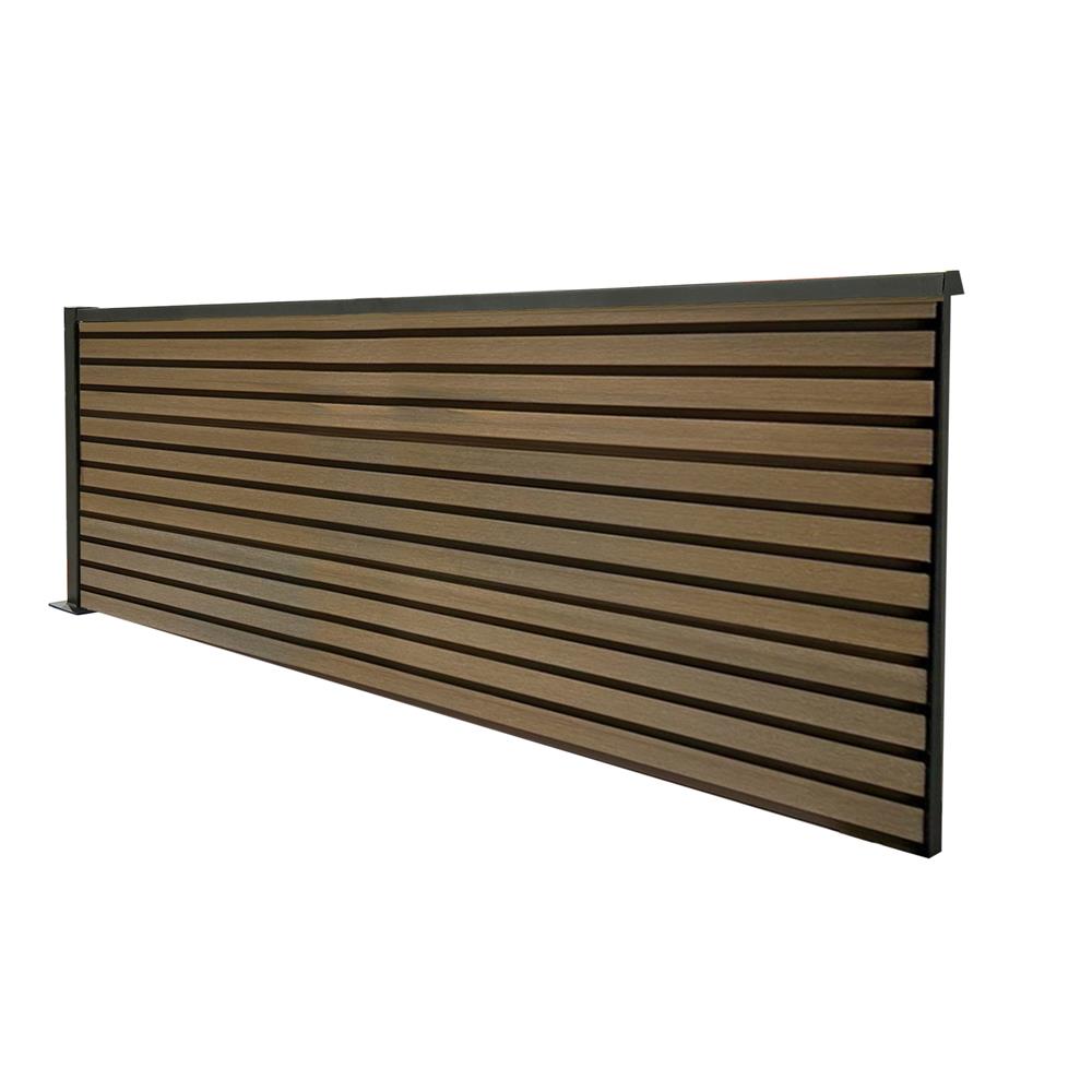 รั้วบังตา SUNSHIELD F824 SET B 0.8x2.4 ม. สีวอลนัท