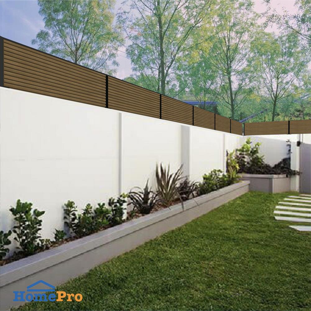 รั้วบังตา SUNSHIELD F824 SET B 0.8x2.4 ม. สีวอลนัท