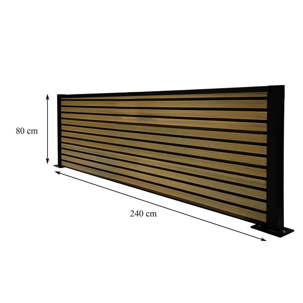 รั้วบังตา SUNSHIELD F824 SET B 0.8x2.4 ม. สีวอลนัท