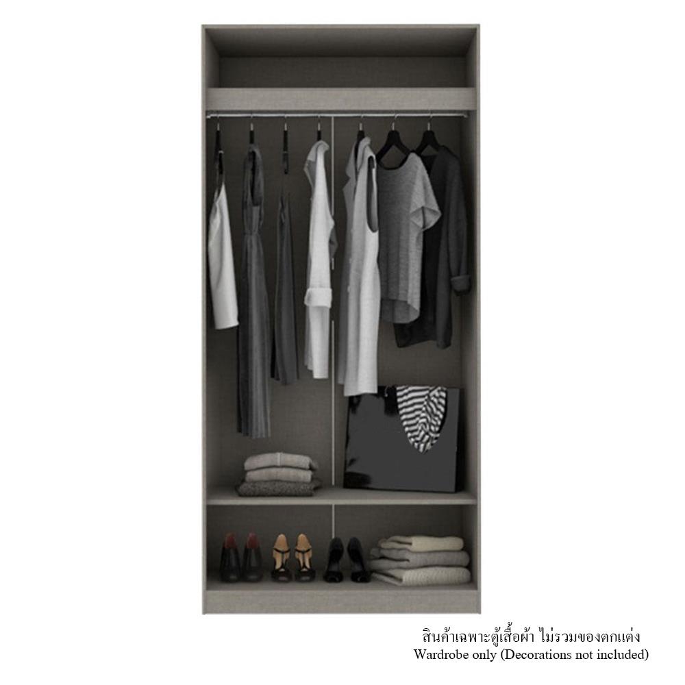 ตู้เสื้อผ้า 2 บานเปิด KONCEPT BLOX 19227947 100 ซม. สีครีม