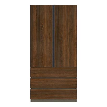 ตู้เสื้อผ้า 2 บานเปิด KONCEPT BLOX 19223258 100 ซม. สีน้ำตาล_0