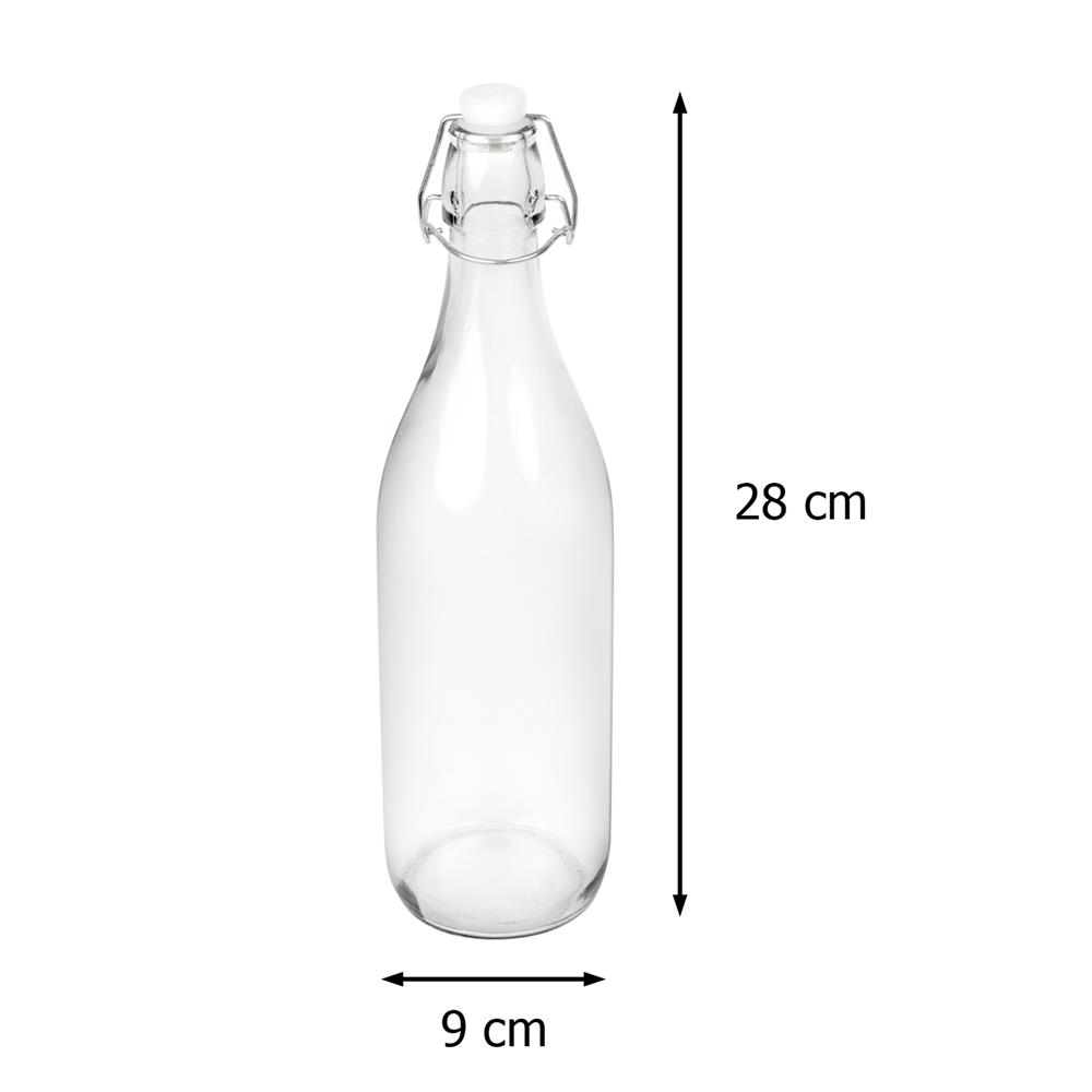 ขวดน้ำแก้ว 1 ลิตร KECH BUBBLE สีใส