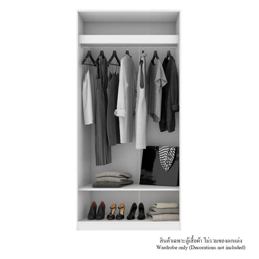 ตู้เสื้อผ้า 2 บานเปิด KONCEPT BLOX 19225422 100 ซม. สีขาว