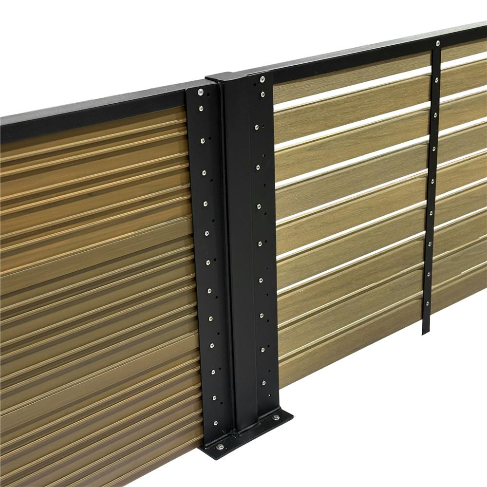 รั้วบังตาโปร่ง SUNSHIELD S124 SET B 1.0x2.4 ม. สีวอลนัท