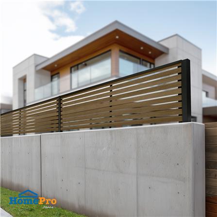 รั้วบังตาโปร่ง SUNSHIELD S830 SET A 0.8x3.0 ม. สีวอลนัท_4