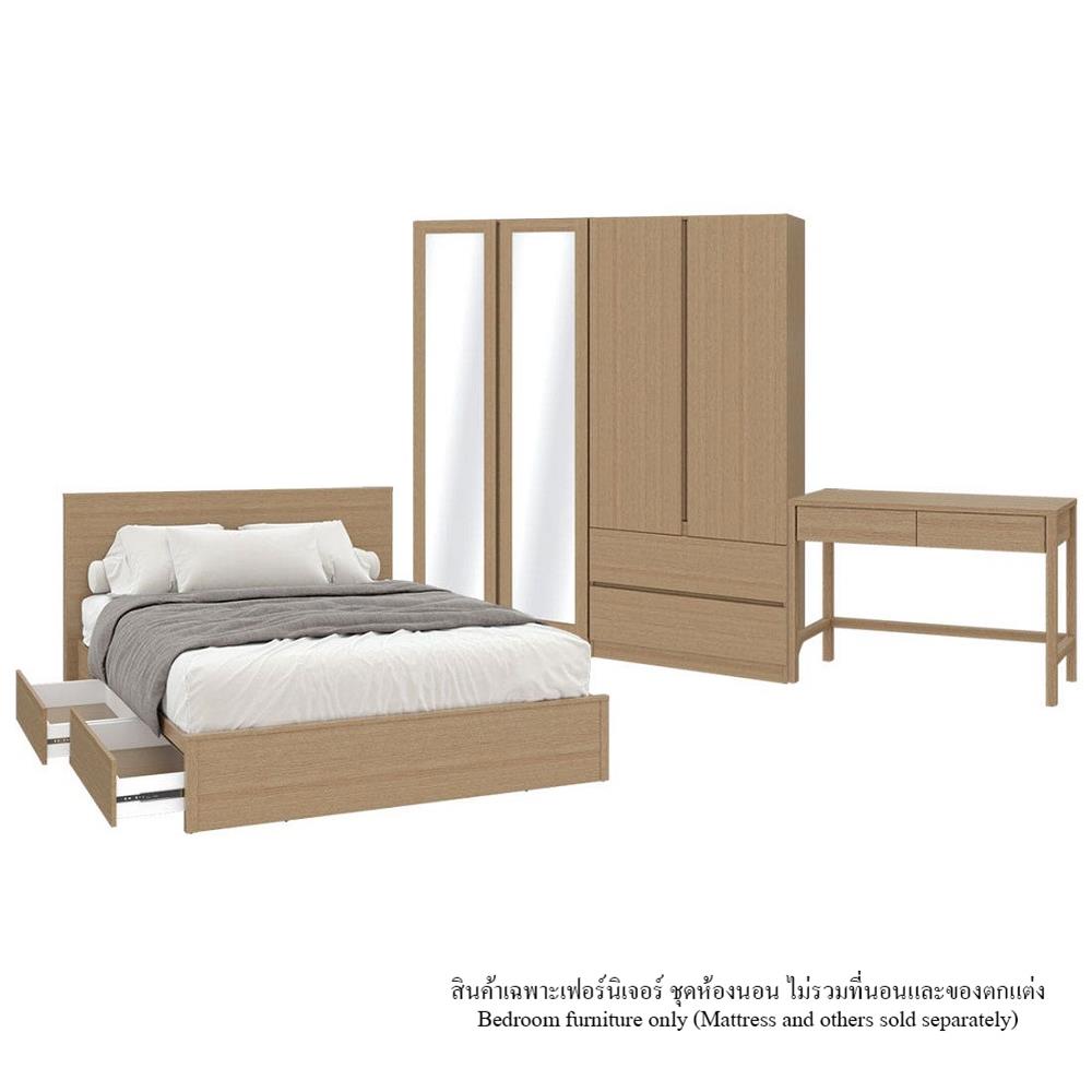 ชุดห้องนอน 6 ฟุต KONCEPT TIMBUR 59062094 สีน้ำตาล