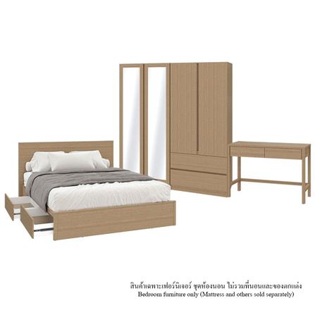 ชุดห้องนอน 6 ฟุต KONCEPT TIMBUR 59062094 สีน้ำตาล_0