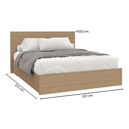 ชุดห้องนอน 6 ฟุต KONCEPT TIMBUR 59062094 สีน้ำตาล_2