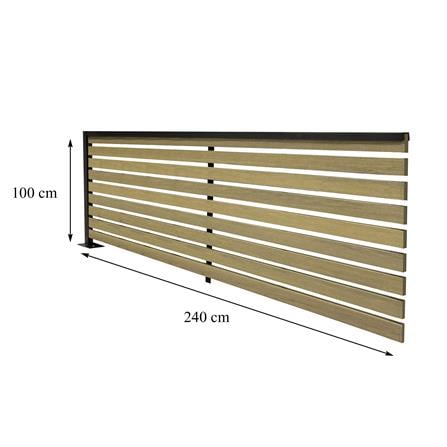 รั้วบังตา SUNSHIELD S124 SET B 1.0x2.4 ม. สีโอ๊ค_4