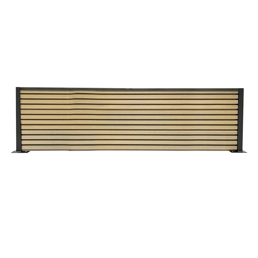 รั้วบังตาทึบ SUNSHIELD F124 SET A 1.0x2.4 ม. สีโอ๊ค