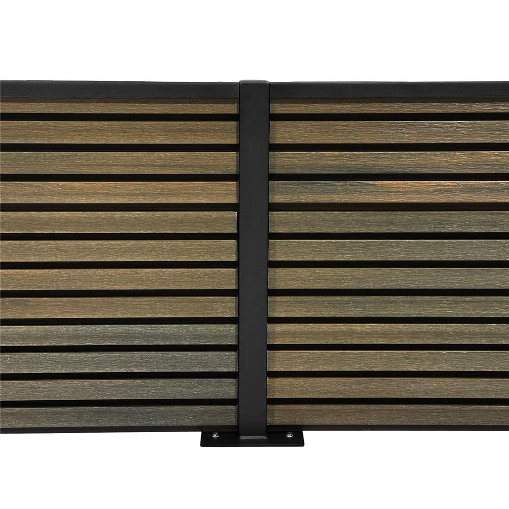 รั้วบังตา SUNSHIELD F124 SET B 1.0x2.4 ม. สีวอลนัท