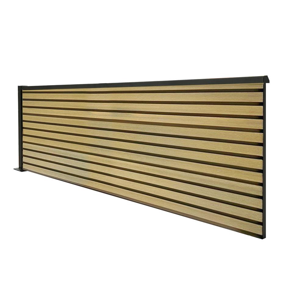 รั้วบังตา SUNSHIELD F130 SET B 1.0x3.0 ม. สีโอ๊ค