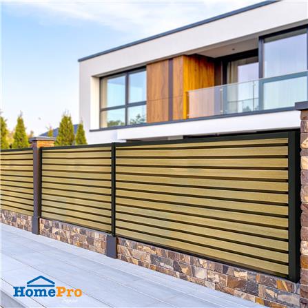 รั้วบังตาทึบ SUNSHIELD F130 SET B 1.0x3.0 ม. สีโอ๊ค_7