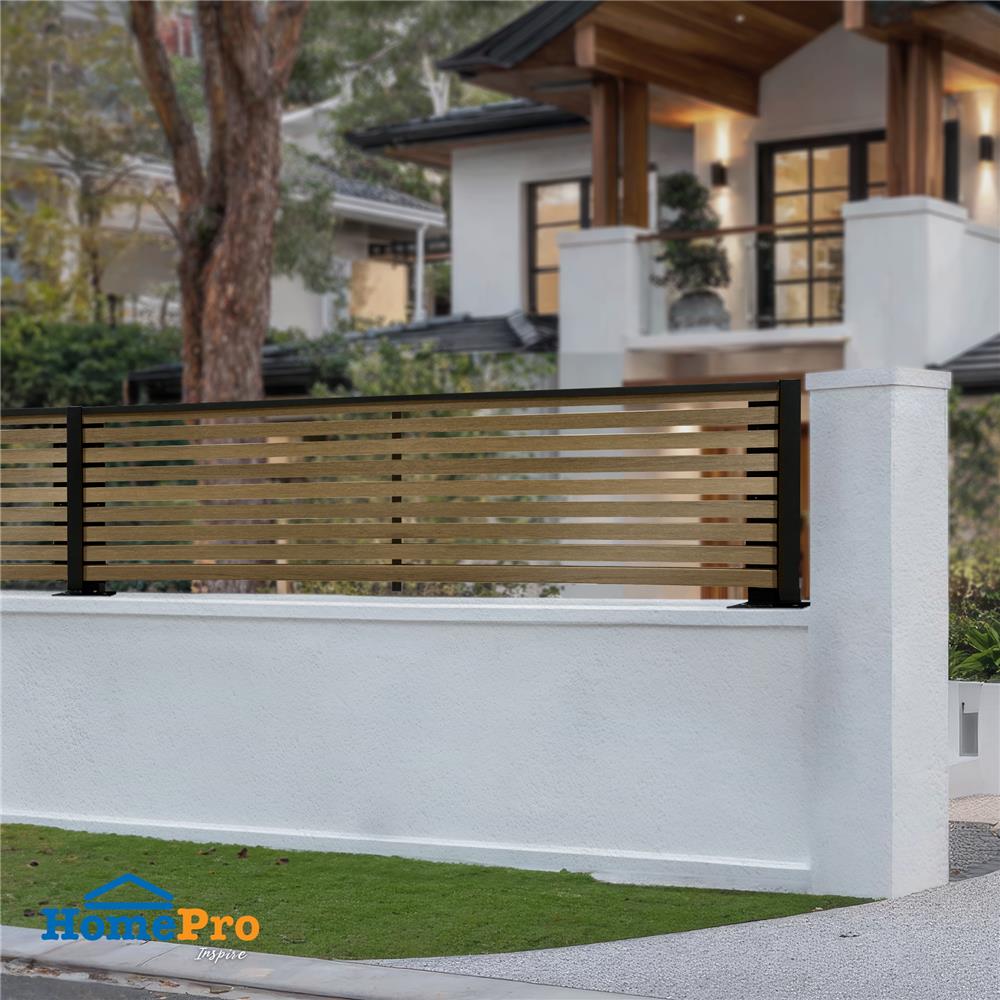 รั้วบังตาโปร่ง SUNSHIELD S124 SET A 1.0x2.4 ม. สีวอลนัท