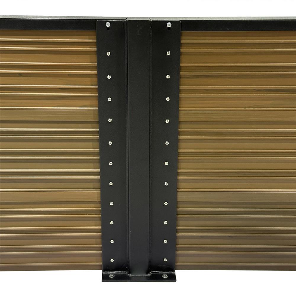 รั้วบังตาทึบ SUNSHIELD F830 SET B 0.8x3.0 ม. สีวอลนัท