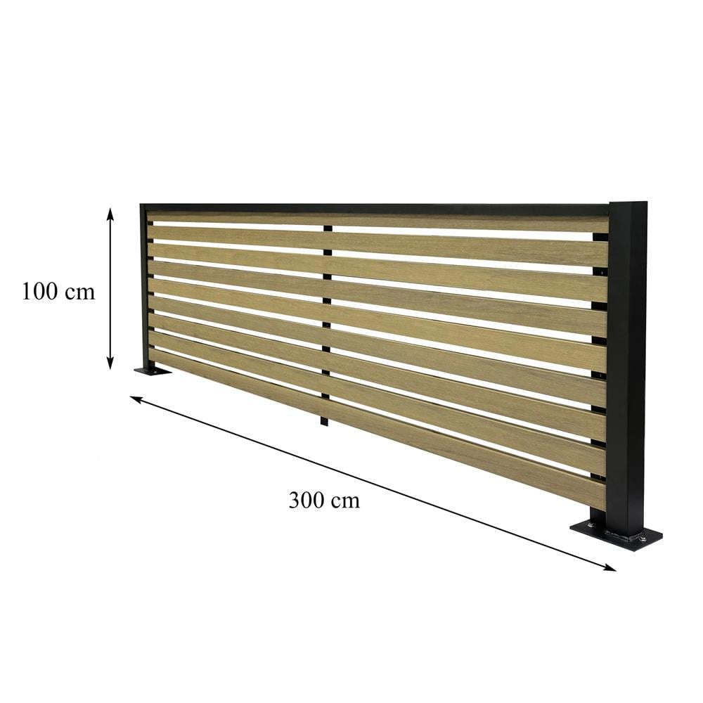 รั้วบังตา SUNSHIELD S130 SET A 1.0x3.0 ม. สีโอ๊ค
