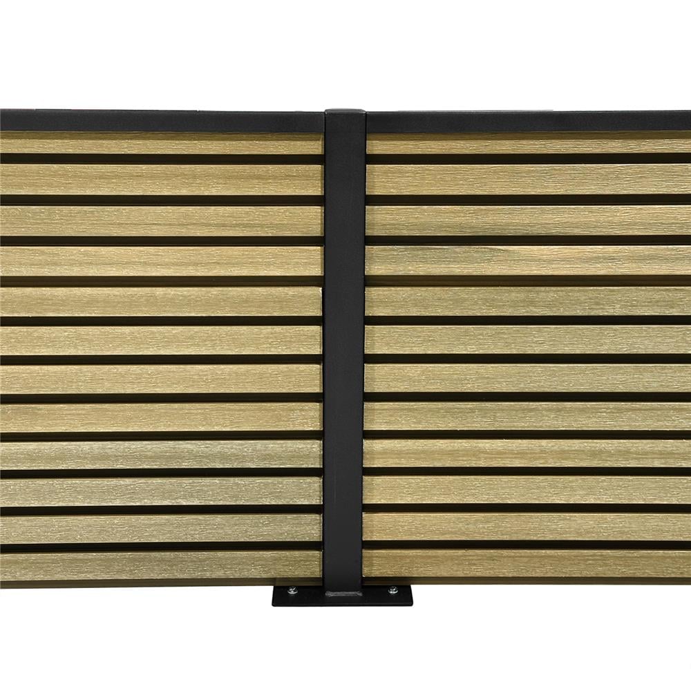 รั้วบังตาทึบ SUNSHIELD F124 SET B 1.0x2.4 ม. สีโอ๊ค