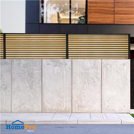 รั้วบังตาทึบ SUNSHIELD F124 SET B 1.0x2.4 ม. สีโอ๊ค_7