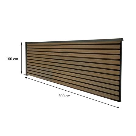 รั้วบังตา SUNSHIELD F130 SET B 1.0x3.0 ม. สีวอลนัท_8