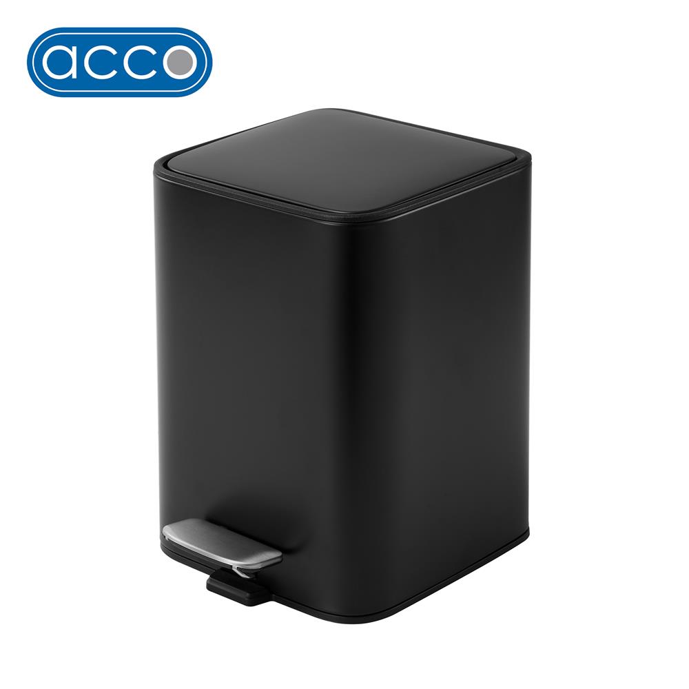 ถังขยะเหยียบเหลี่ยม ACCO VELUXE 5 ลิตร สีดำ