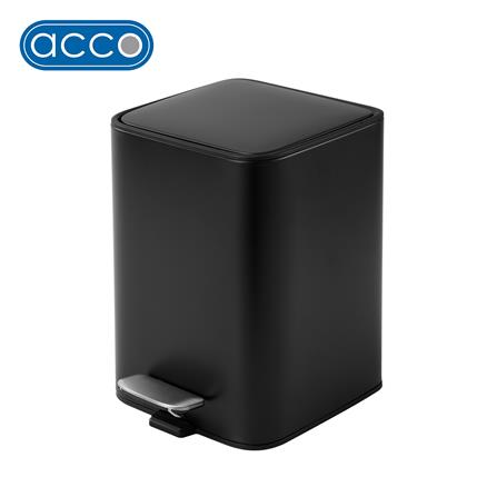 ถังขยะเหยียบเหลี่ยม ACCO VELUXE 5 ลิตร สีดำ