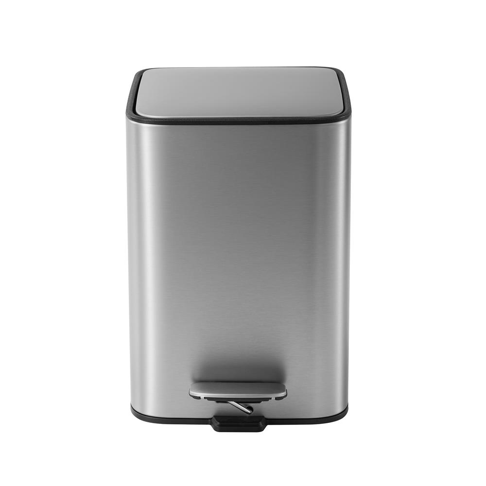 ถังขยะเหยียบเหลี่ยม ACCO VELUXE 5 ลิตร สีเงิน