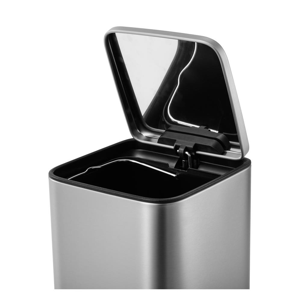 ถังขยะเหยียบเหลี่ยม ACCO VELUXE 5 ลิตร สีเงิน
