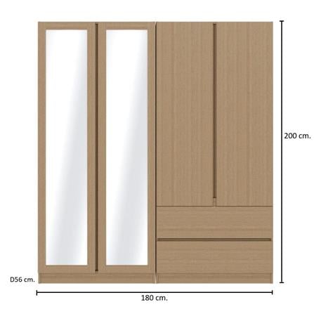 ชุดห้องนอน 3.5 ฟุต KONCEPT TIMBUR 59062096 สีน้ำตาล_3