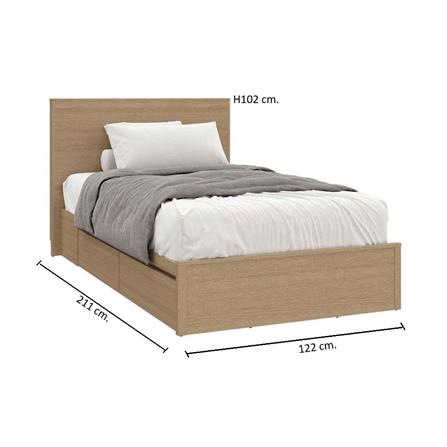 ชุดห้องนอน 3.5 ฟุต KONCEPT TIMBUR 59062096 สีน้ำตาล_2