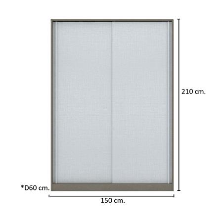 ตู้เสื้อผ้าบานเลื่อน KONCEPT BLOX 19222831 150 ซม. สีขาว_2