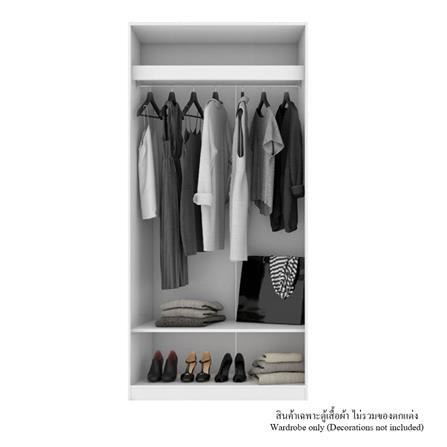 ตู้เสื้อผ้า 2 บานเปิด KONCEPT BLOX 19225423 100 ซม. สีขาว_1