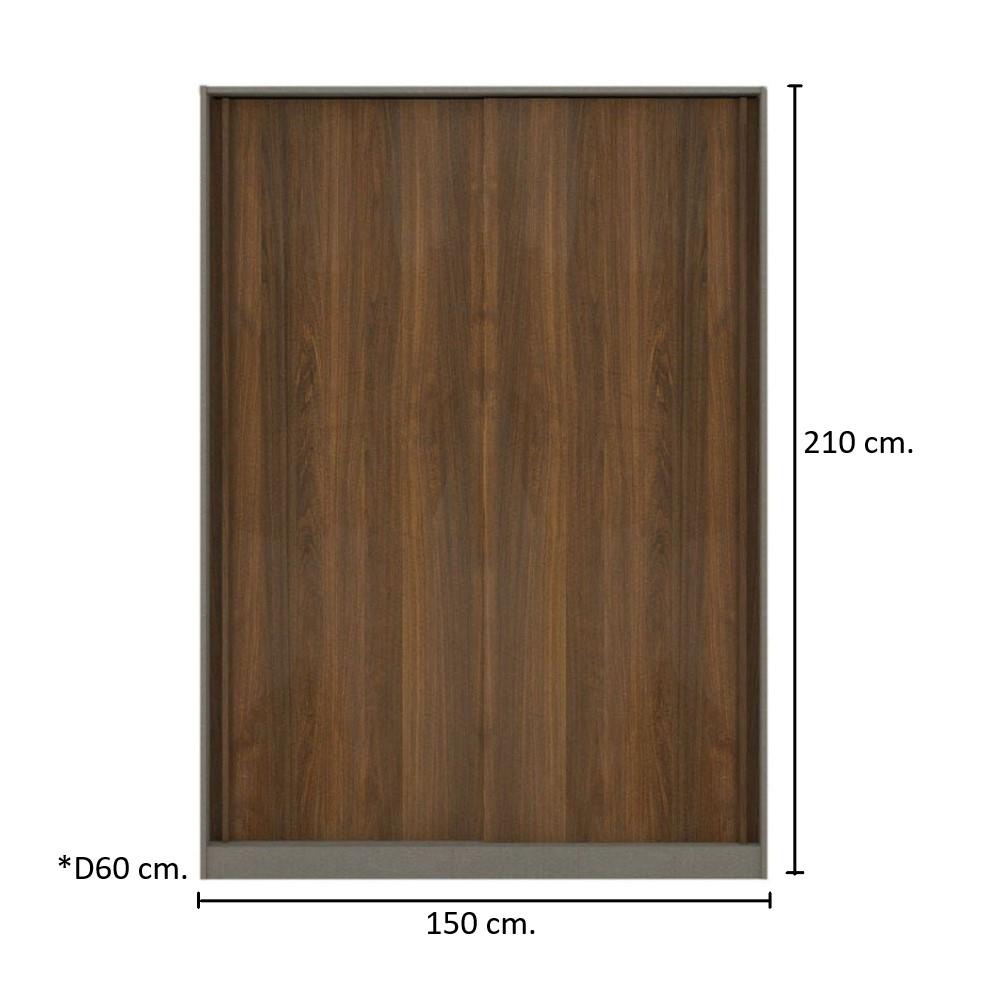 ตู้เสื้อผ้าบานเลื่อน KONCEPT BLOX 19222830 150 ซม. สีน้ำตาล