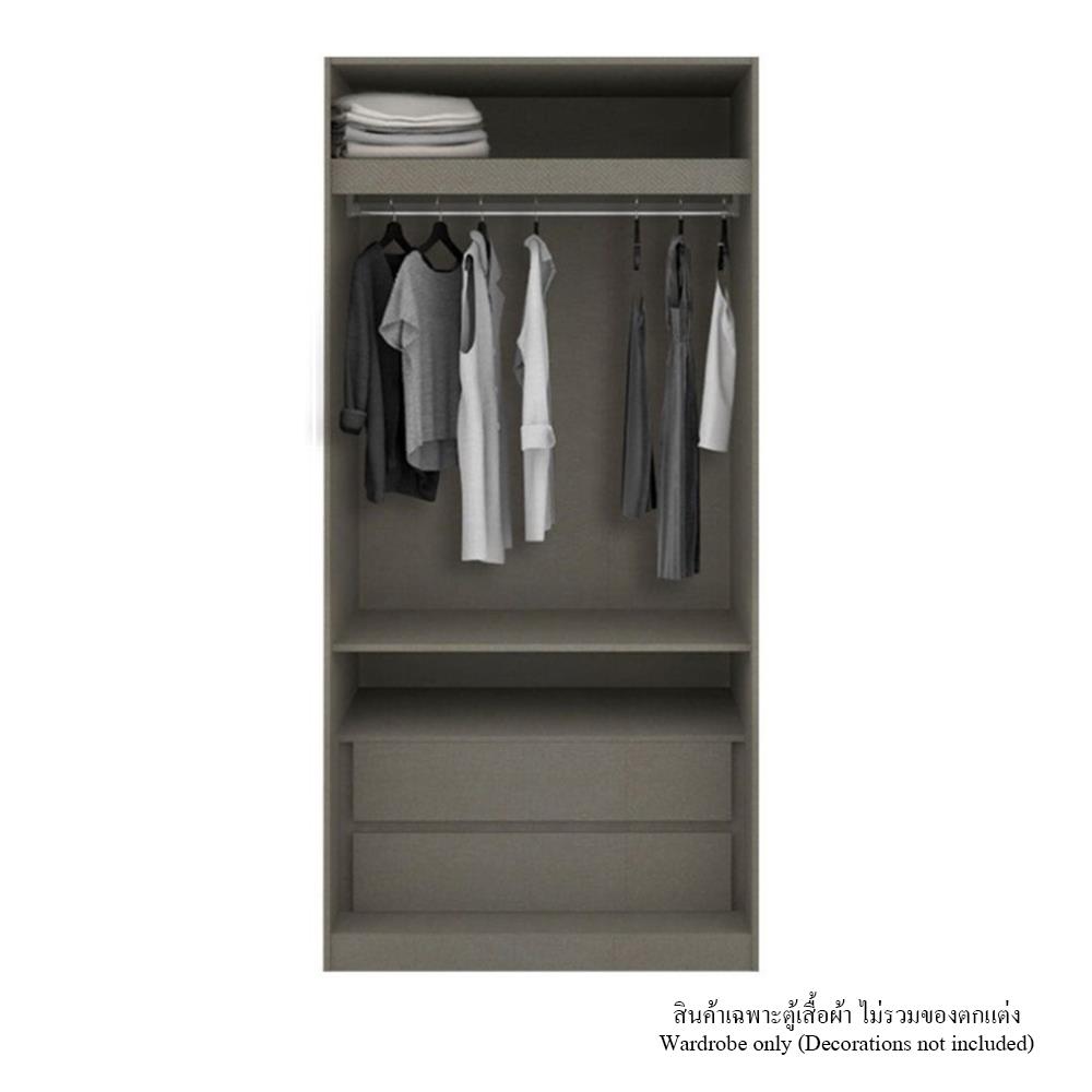 ตู้เสื้อผ้า 2 บานเปิด KONCEPT BLOX 19218265 100 ซม. สีน้ำตาล