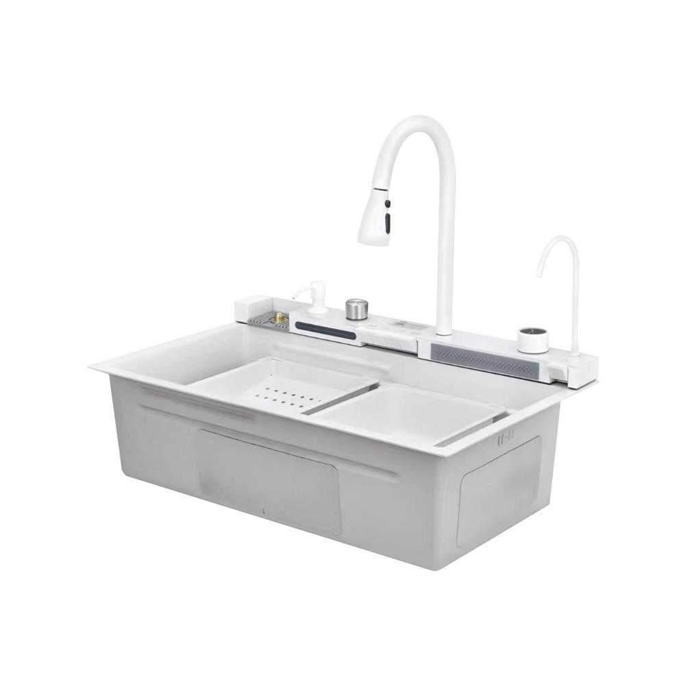ซิงค์ฝัง 1 หลุม S-FLO NL0061 SM8046-S02WH สีขาว
