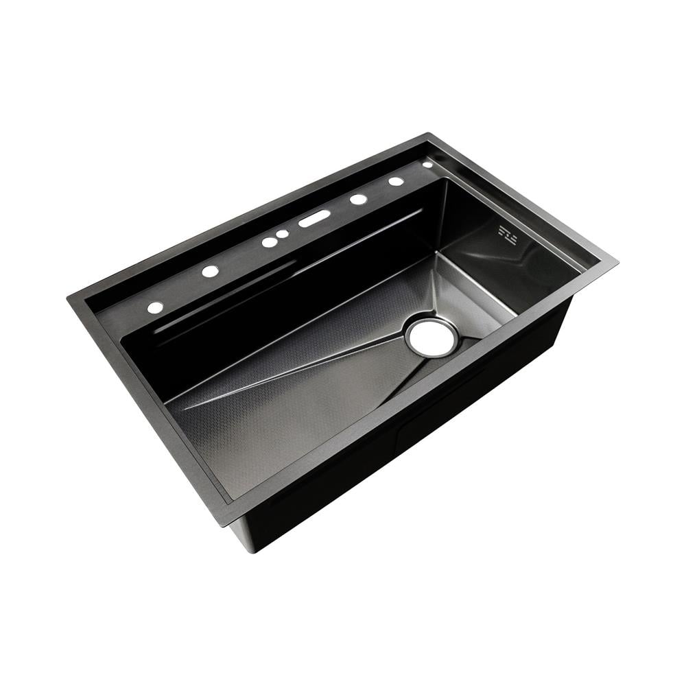 ซิงค์ฝัง 1 หลุม S-FLO NL0059 SM8046-S02B สีดำ