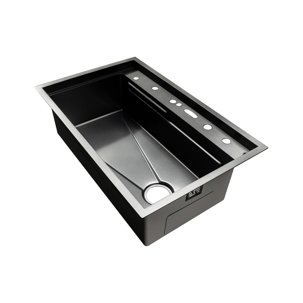 ซิงค์ฝัง 1 หลุม S-FLO NL0059 SM8046-S02B สีดำ