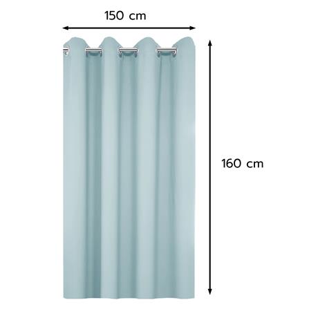 ผ้าม่าน EYELET HOME LIVING STYLE EASY UV 150X160 ซม. สีฟ้า_5
