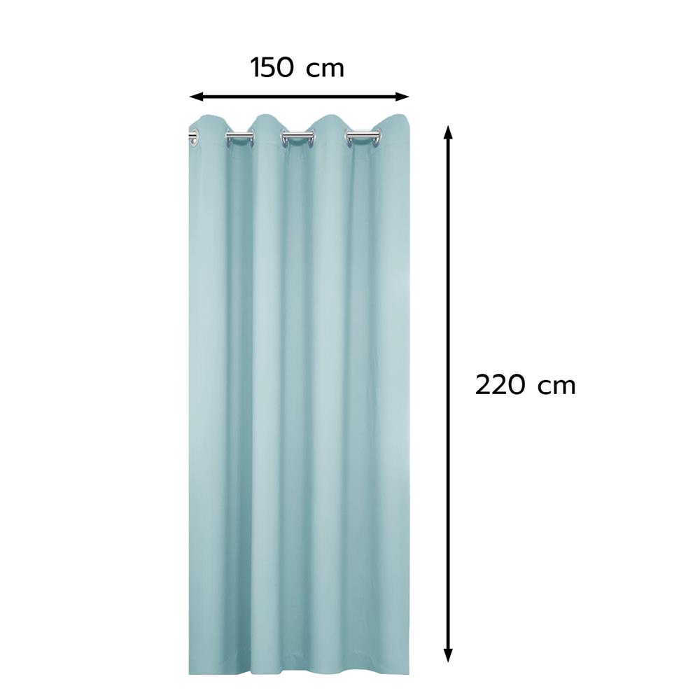ผ้าม่าน EYELET HOME LIVING STYLE EASY UV 150X220 ซม. สีฟ้า