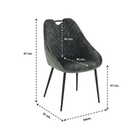 เก้าอี้ทานข้าว SB FURNITURE YOOPE 19211004 สีเขียว_5