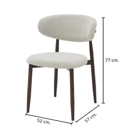 เก้าอี้ทานข้าว SB FURNITURE HABIBI 19235023 สีครีม_5